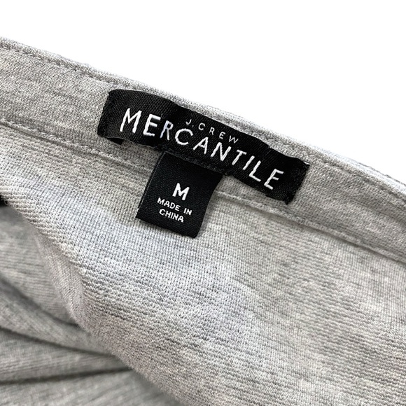 J. Crew Mercantile Heather Gray Lace Up Tunic Sweatshirt Mini Dress Women's - Picture 9 of 11